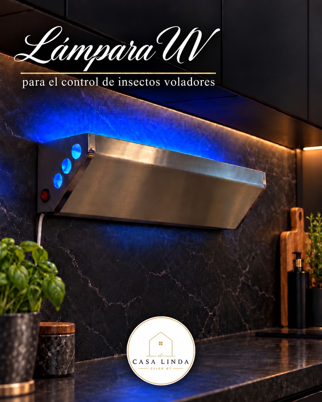 LAMPARA UV DE ACERO INOXIDABLE
