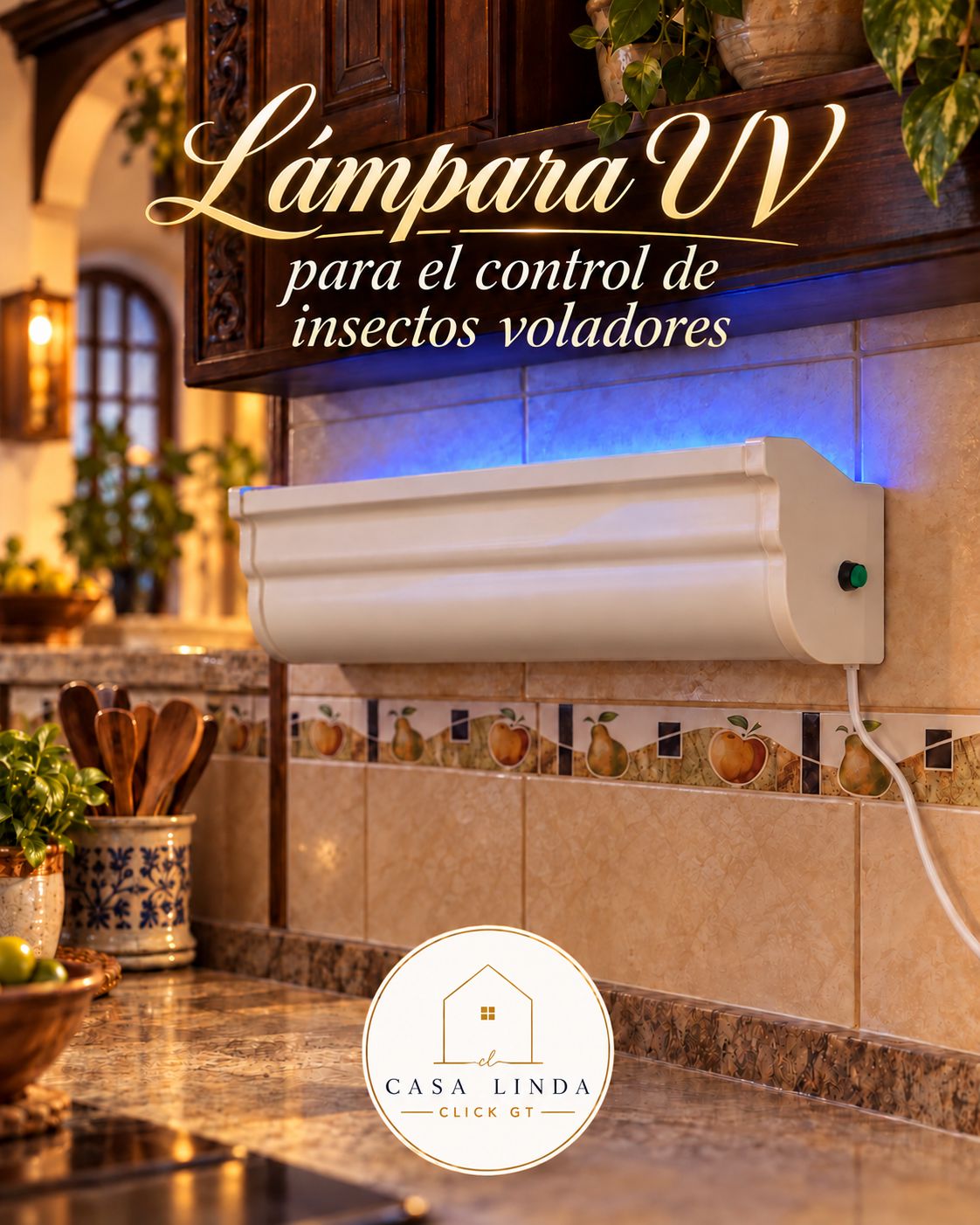 LAMPARA UV PLASTICA PARA MOSQUITOS
