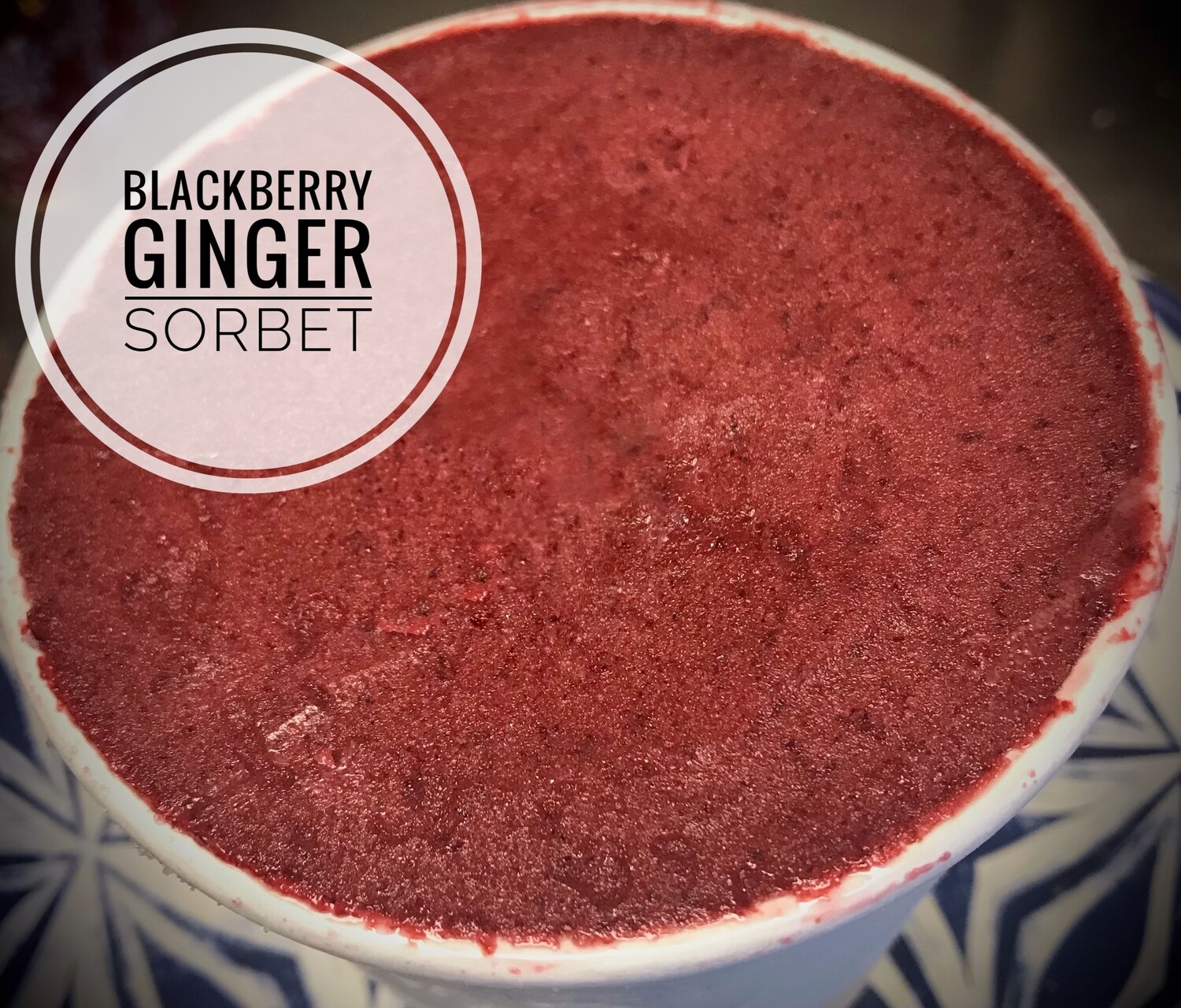 Blackberry Ginger Sorbet- Dairy Free