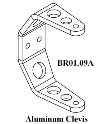 C Clevis for Outboard Assembly, Sculling, Bow Mount Rigger