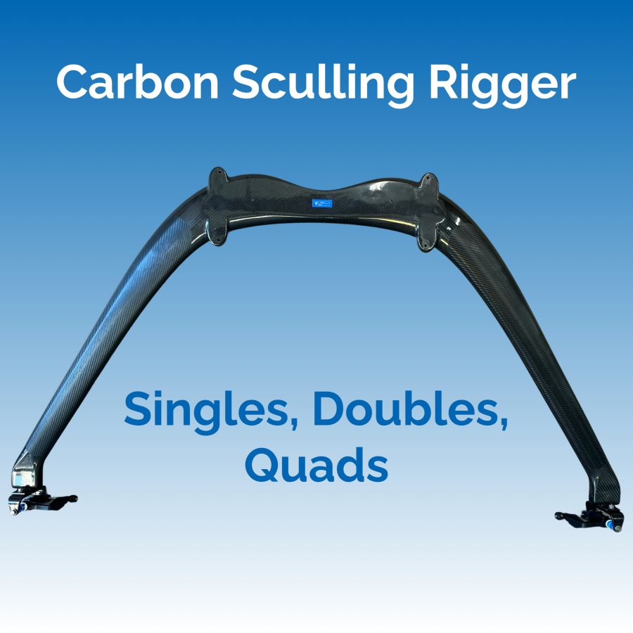 Carbon Bow Mount Sculling Rigger, Carbon Bow Mount Sculling Rigger: Complete  with Outboard Assembly