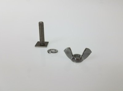 Stretcher Bolt, Lock Washer &amp; Wing Nut