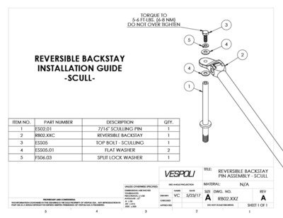 Knuckle, Reversible Backstay, Sculling