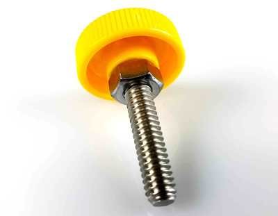 Quick Release Yellow Thumb Screw 1.25"