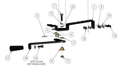 VHP4+ Side Steer 4+ -Brass Cable fitting (cox'n end)