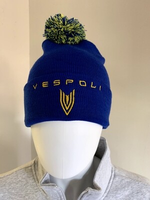 Pom Pom Ski Cap, VESPOLI, Blue
