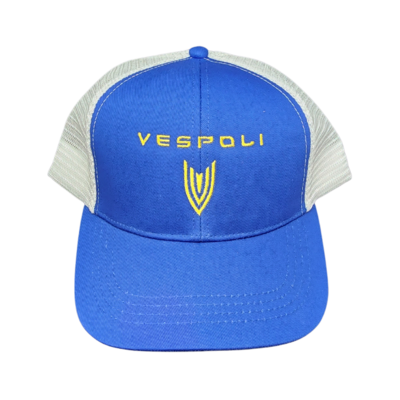 Blue & White VESPOLI Trucker Hat Blue & White VESPOLI Trucker Hat