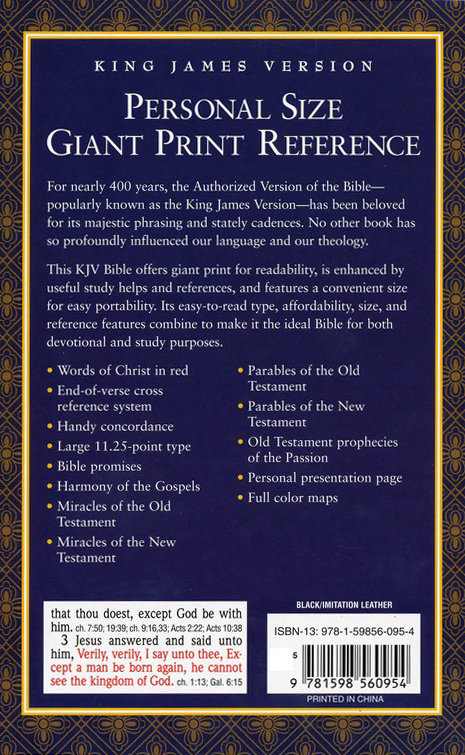 Bible- Back Slipcover