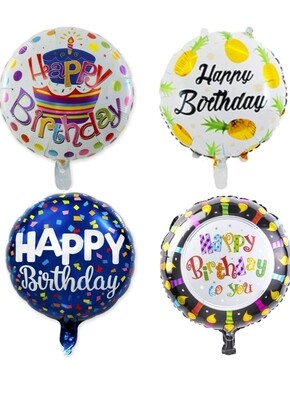 Ballons en aluminium joyeux anniversaire / Unité