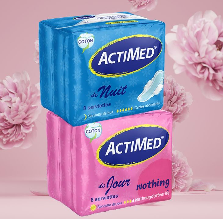 Actimed Serviettes Hygiéniques avec Ailes – Pack Combo Jour &amp; Nuit