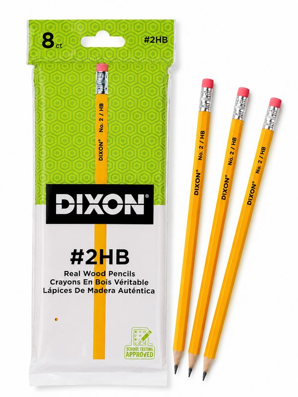 Crayon Dixon Paquet de 8 crayons en bois véritable