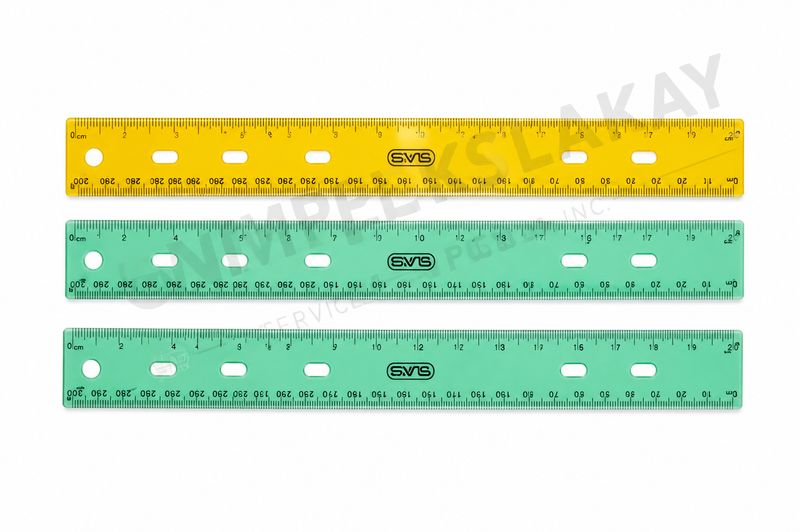 Règle scolaire transparente – 20 cm - lot de 3