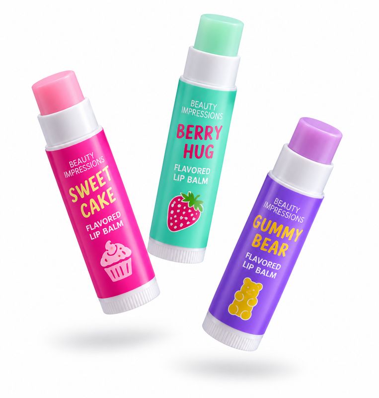 Baumes à lèvres aromatisés – Lot de 8