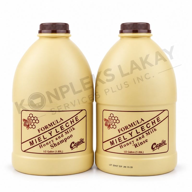 Shampooing et après-shampooing CAPILO Miel &amp; Lait – 16 oz et ½ gallon