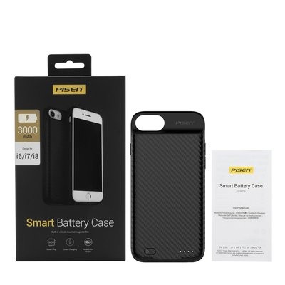 Pisen Smart Battery Case for iPhone 6/7/8, 3000MAH
