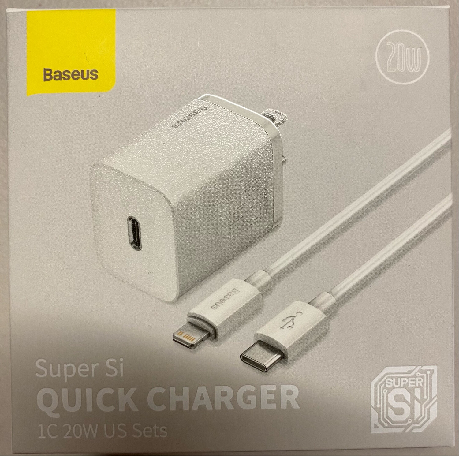 Baseus Super Si Quick Charger 1C 20W US Sets