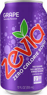 Zevia Natural Grape - Single - 355ml - includes deposit