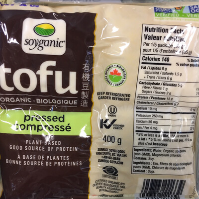 Soyganic Tofu - Pressed 400g