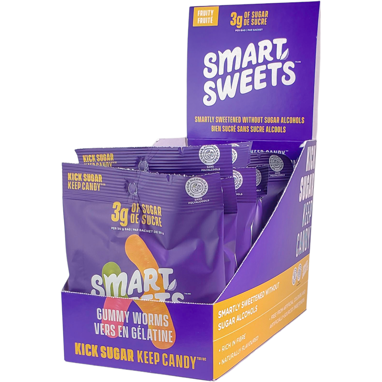 Smart Sweets Gummy Candies - Gummy Worms - 50g