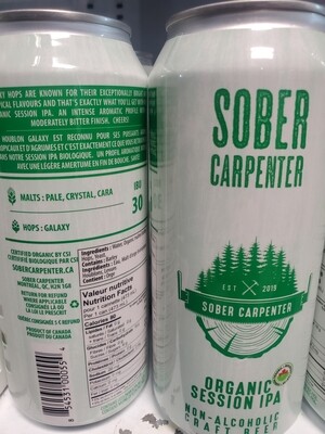 Sober Carpenter Non Alcoholic Beer - Organic IPA - 473ml - Includes deposit