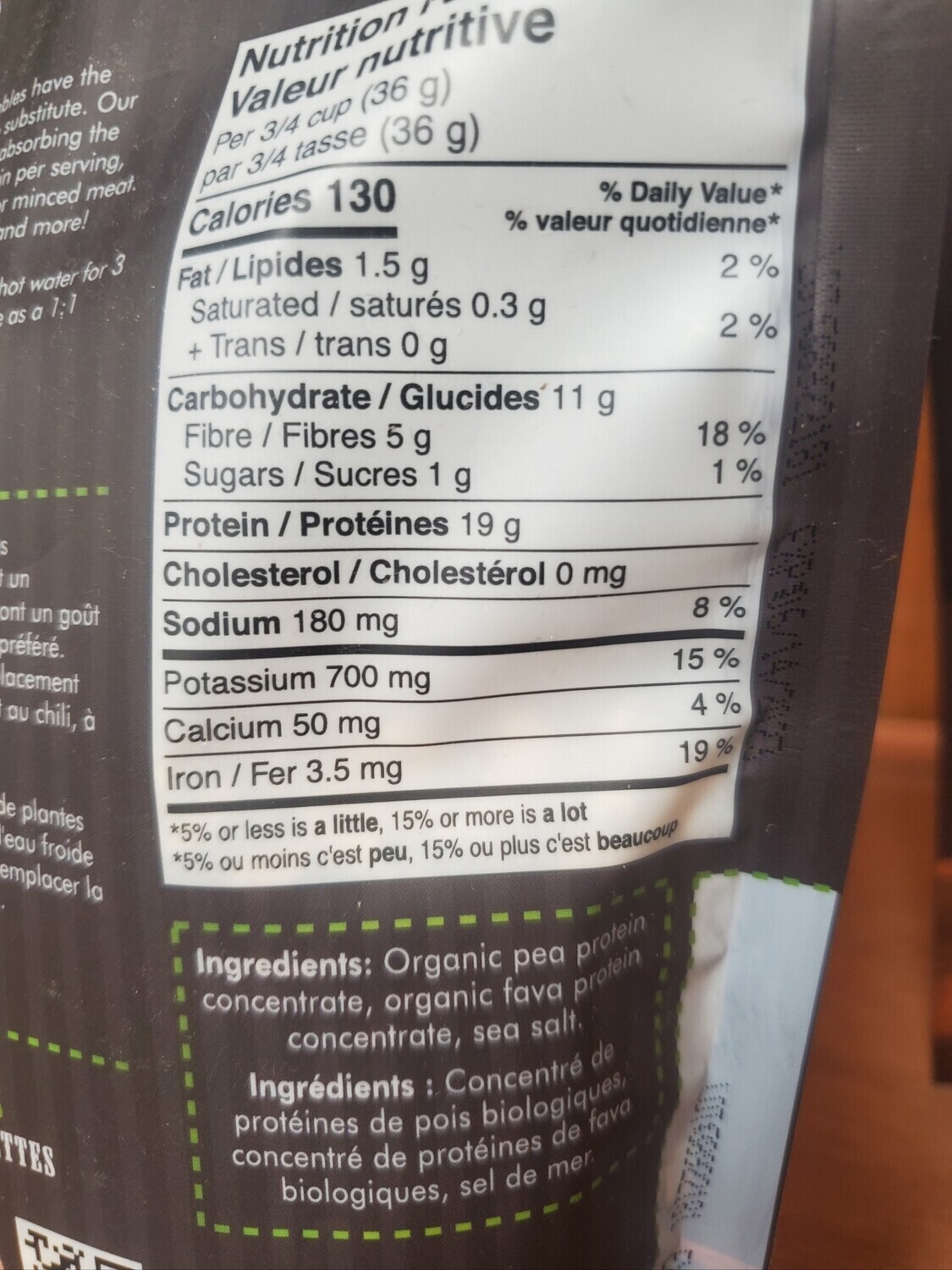 Ecoideas Fava &amp; Pea Protein Chunks 108g