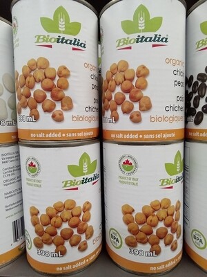 BioItalia Organic Chick Peas - Whole - 398ml