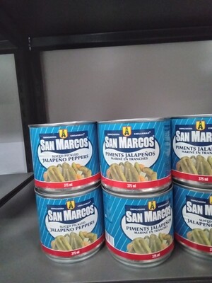 San Marcos pickled sliced jalapeño Peppers 375ml
