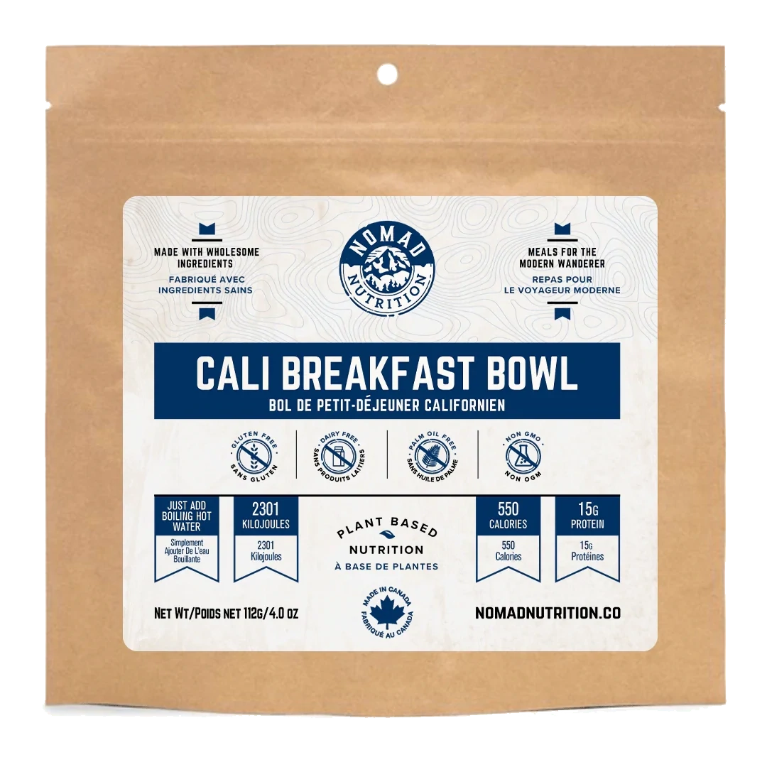 Cali Breakfast Bowl - Plant Bases Dehydrated Meal- GF - 56g - Nomad Meals
