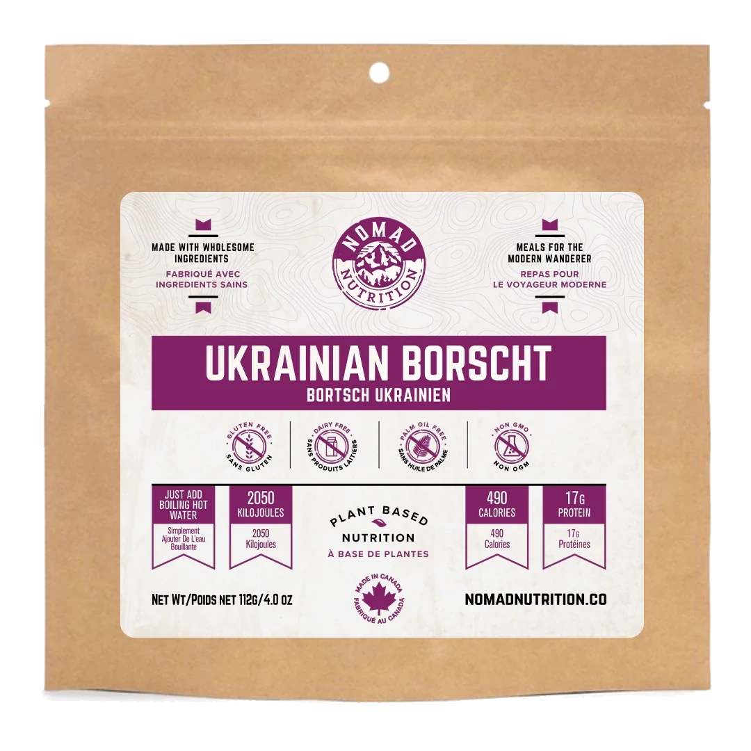 Ukrainian Broscht- Plant Bases Dehydrated Meal- GF - 112g - Nomad Meals