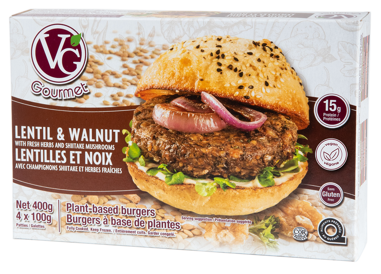 Very Good Gormet - 4 Pkg Burgers Lentil and Walnut