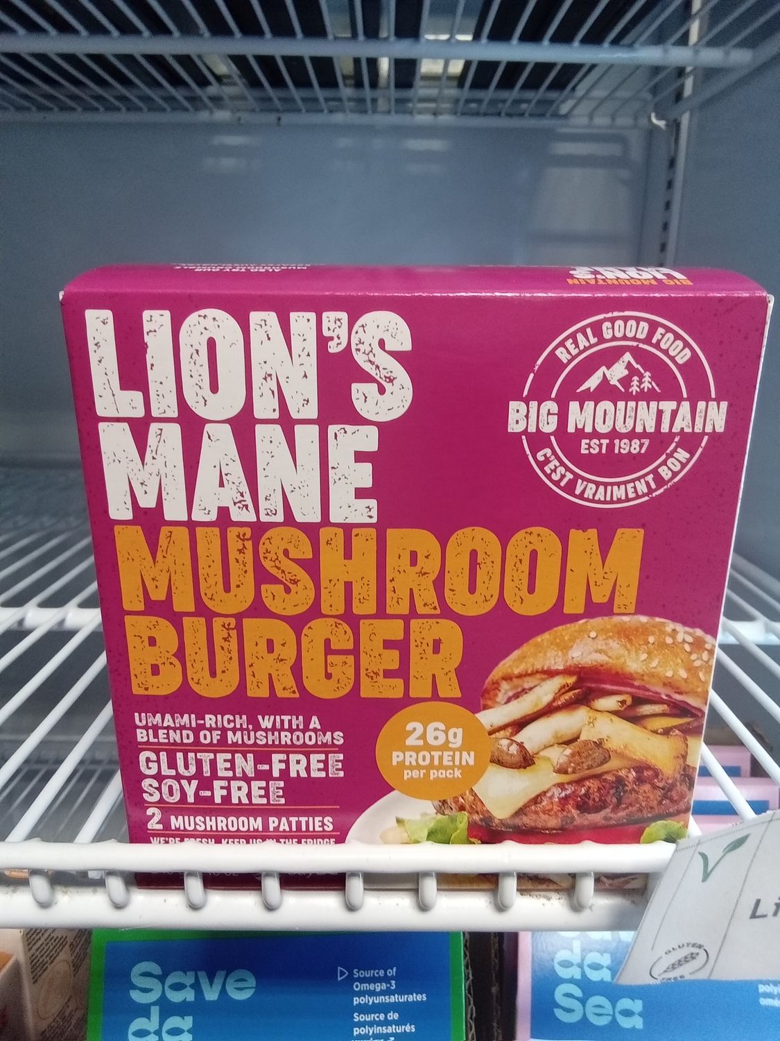 Big Mountain Lions Mane Mushroom Burger- 2pack