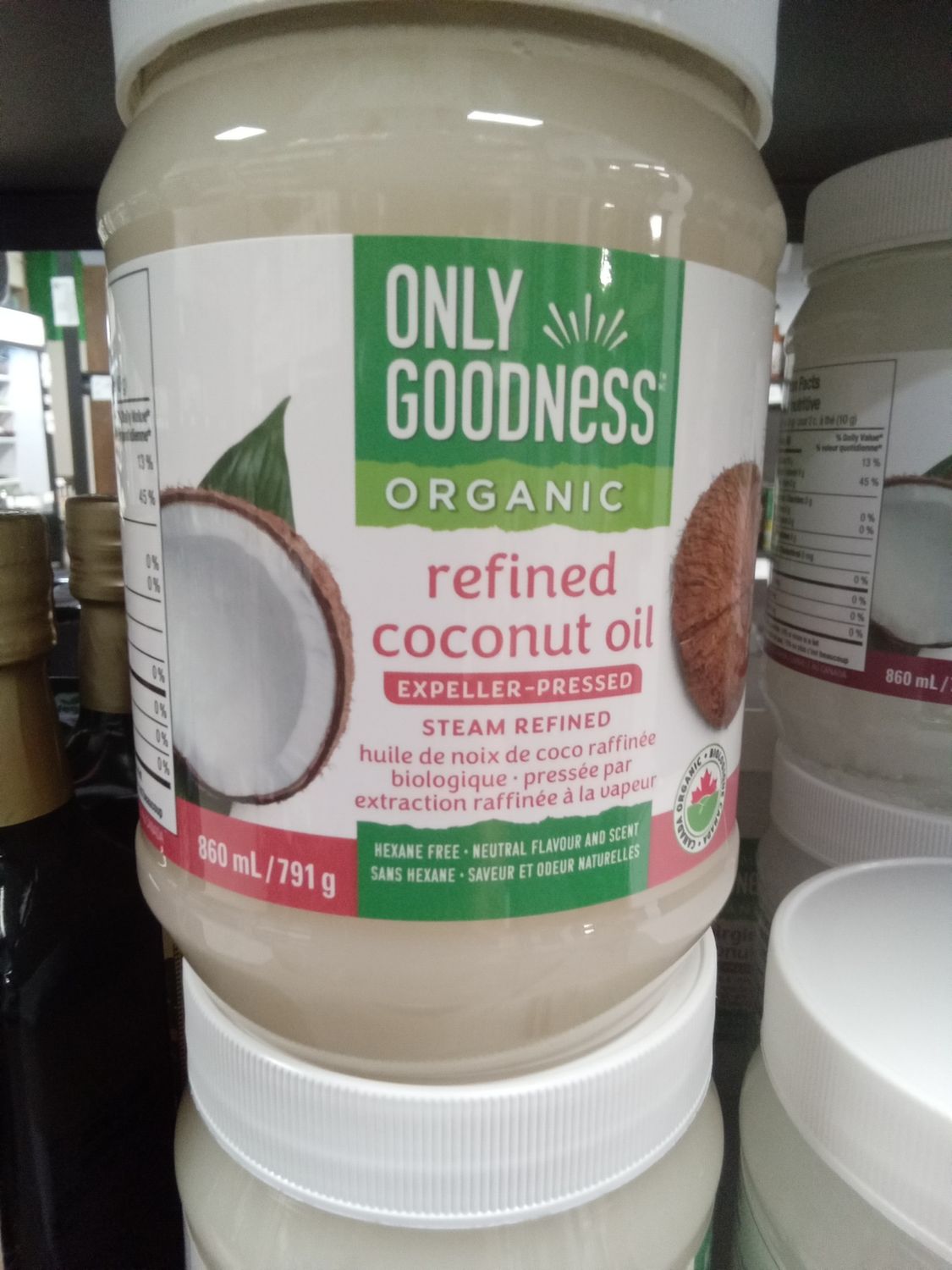 Only Goodness Refined Coconut Oil 860ml