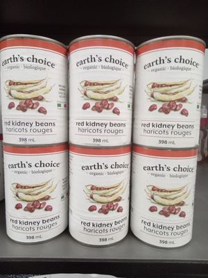 Earth&#39;s Choice Organic Red Kidney Beans - Whole - 398ml