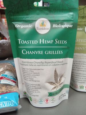 Organic Toasted Hemp Seed Hearts - kelp- 227g