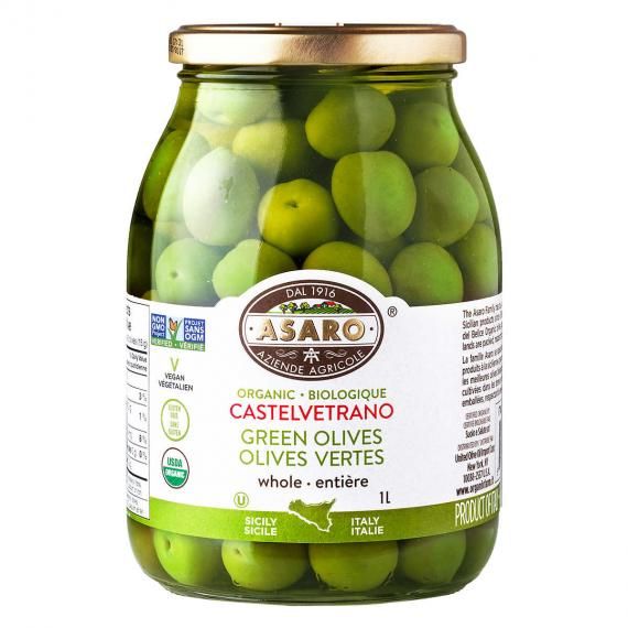 Asaro Organic Green Olives - 130ml