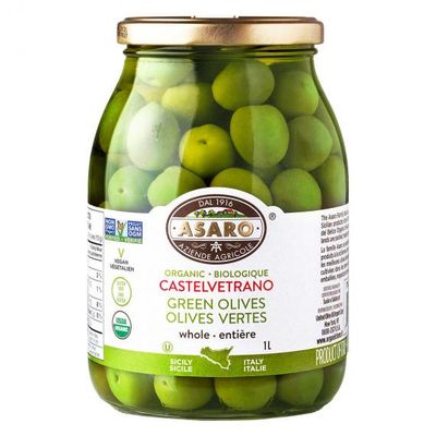 Asaro Organic Green Olives - 130ml