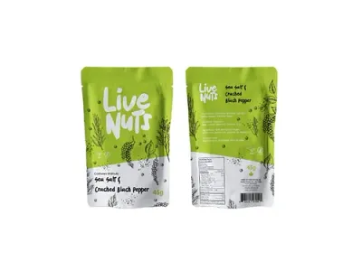 Live Nuts    Sea Salt &amp; Cracked Black Pepper - 80g