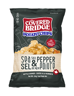 Covered Bridge Potato Chips Sea Salt &amp; Cracked Pepper - 170g