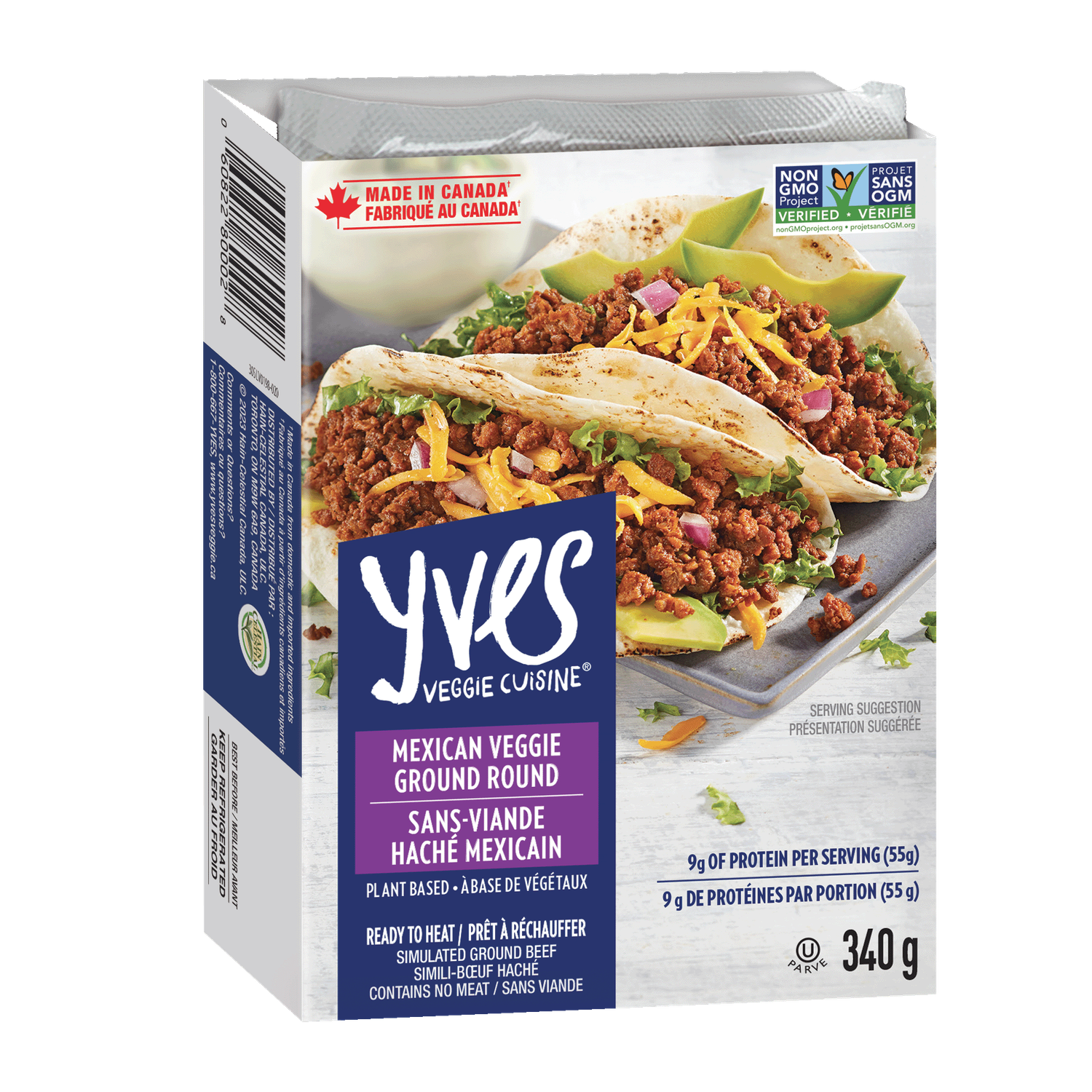 Yves Ground Round Mexican 340g