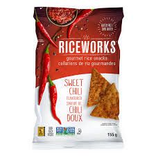 RiceWorks- Gourmet Rice Snacks- Sweet Chili- 155g.
