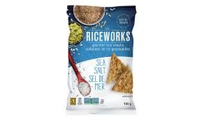 RiceWorks- Gourmet Rice Snacks- Sea Salt- 155g.