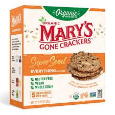 Marys Organic- Superseed Everything Crackers- 156g.