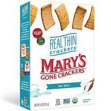 Marys Organic- Real Thin Crackers- Sea Salt- 142g.