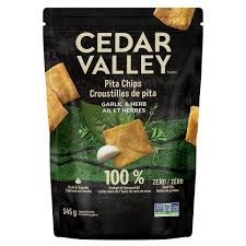 Cedar Valley- Pita Chips- Garlic &amp; Herb- 180g.