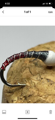 Red Butt Blue Dun Ice Cream Cone Chironomid Fly Fishing Flies. Scuds. Set Of Three