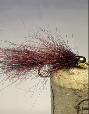 Black N Wine Leeches. Fly Fishing Flies. Trout. Stillwaters. Set Of Three