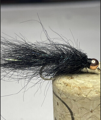 Black Leeches. Fly Fishing Flies. Trout. Stillwaters ( Copper Bead ) Set Of Three