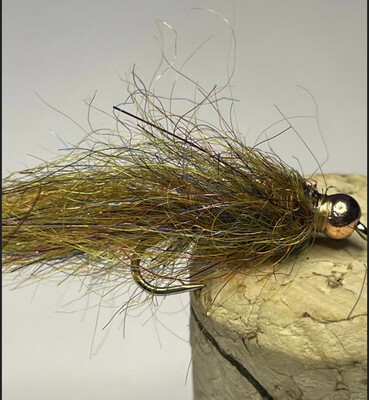 Canadian Olive Leeches. Fly Fishing Flies. Trout. Stillwaters. Set Of Three