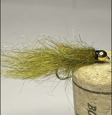Olive Leeches. Fly Fishing Flies. Trout. Stillwaters Trout. Set Of Three