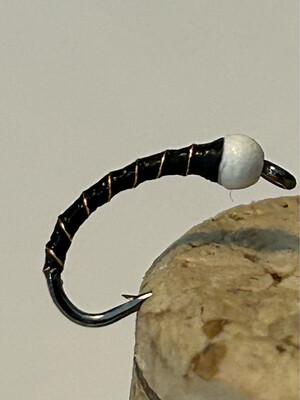 Black N Copper Ice Cream Cone Chironomid Fly Fishing Flies. Scud. Set Of Three
